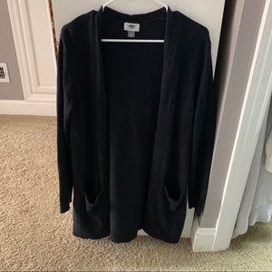 Plain black cardigan